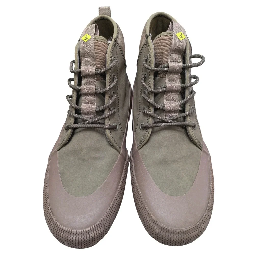 Sperry Mens Halyard Storm Boot Olive Green STS24431 Size 10 High Top Boot Duck
